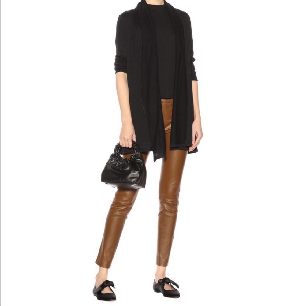 The Row light brown lamb leather leggings size XS
